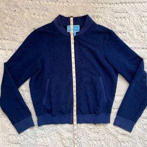 Draper James Bomber Jacket with Flower Pattern detail